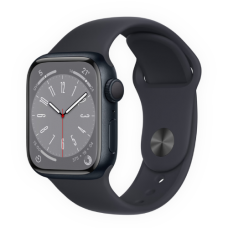 Apple Watch Series 8 41mm Midnight Aluminum Case with Midnight Sport Band (MNP53)