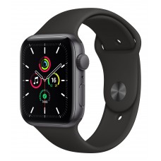 Apple Watch SE 40mm Space Gray Aluminum Case with Black Sand Sport Band (MYDP2)