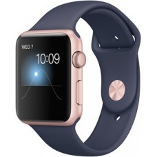 Apple Watch 42mm Series 1 Rose Gold Aluminum Case with Midnight Blue Sport Band (MNNM2)