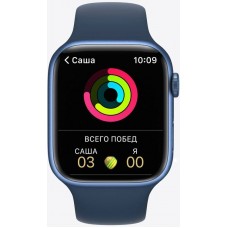 Apple Watch Series 7 45mm GPS Blue Aluminum Case With Blue Sport Band