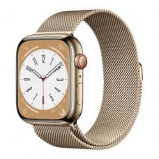 Apple Watch 8 41mm (GPS+LTE) Gold Stainless Steel Case with Gold Milanese Loop (MNJE3/MNJF3)