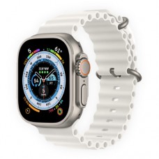 Apple Watch Ultra 49mm Titanium Case with White Ocean Band (MNHF3)