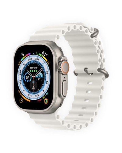 Apple Watch Ultra 49mm Titanium Case with White Ocean Band (MNHF3)