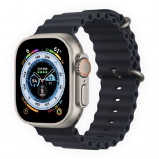 Apple Watch Ultra 49mm Titanium Case with Midnight Ocean Band (MQFK3)