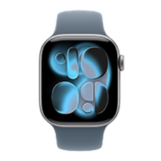 Apple Watch Series 11 GPS, 42mm Silver Aluminum Case with Anchor Blue Sport Band - S/M