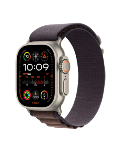 Apple Watch Ultra 2 49mm Titanium Case with Indigo Alpine Loop (MRET3) (Medium)