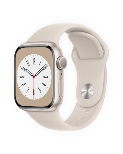 Apple Watch Series 8 45mm Starlight Aluminum Case with Starlight Sport Band (MNP23) бу