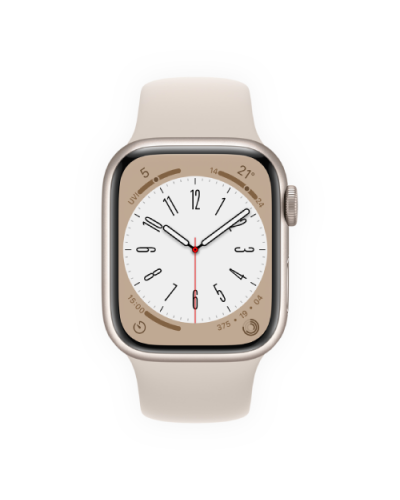 Apple Watch Series 8 45mm Starlight Aluminum Case with Starlight Sport Band (MNP23) бу