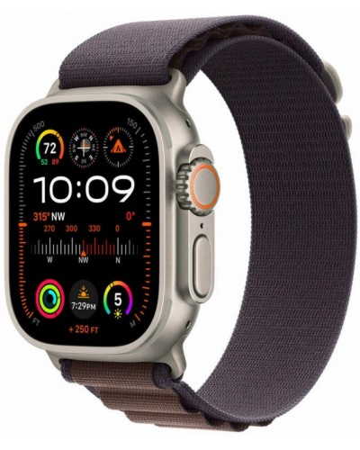 Apple Watch Ultra 2 49mm Titanium Case with Indigo Alpine Loop (Large) (MREW3)