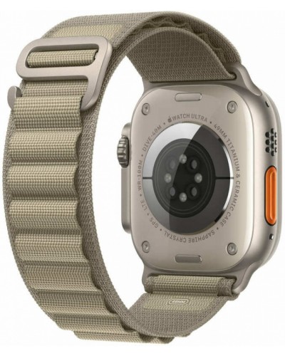 Apple Watch Ultra 2 49mm Titanium Case with Olive Alpine Loop (Medium) (MREY3)
