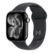 Apple Watch Series 11 GPS, 42mm Jet Black Aluminum Case with Black Sport Band - S/M (MEQT4)