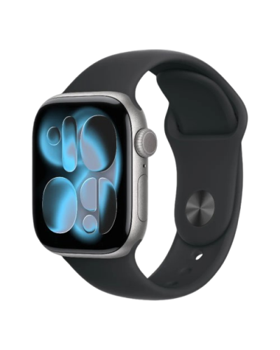 Apple Watch Series 11 GPS, 46mm Space Gray Aluminum Case with Black Sport Band - S/M (MEV04)