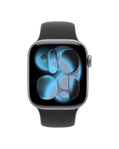 Apple Watch Series 11 GPS, 46mm Space Gray Aluminum Case with Black Sport Band - S/M (MEV04)