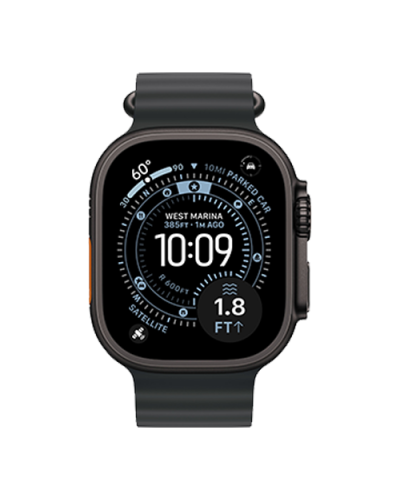 Apple Watch Ultra 3 GPS + Cellular, 49mm Black Titanium Case with Black Ocean Band (MF0J4)