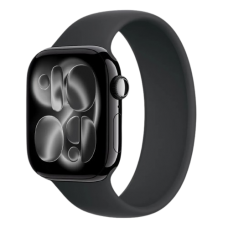 Apple Watch Series 11 GPS 42mm Jet Black Aluminium Case with Black Solo Loop Size 5 (MEW04+MY7U3)