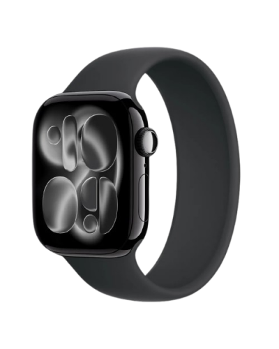 Apple Watch Series 11 GPS 42mm Jet Black Aluminium Case with Black Solo Loop Size 5 (MEW04+MY7U3)