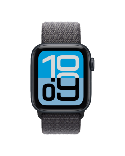 Apple Watch SE 3 GPS, 40mm Midnight Aluminum Case with Dark Gray Sport Loop