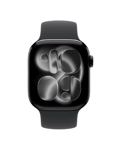 Apple Watch Series 11 GPS 42mm Jet Black Aluminium Case with Black Solo Loop Size 6 (MEW04+MY7V3)