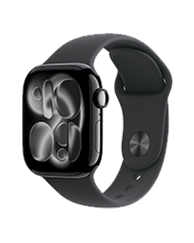 Apple Watch Series 11 GPS, 46mm Jet Black Aluminum Case with Black Sport Band - M/L (MEUX4)
