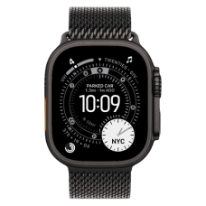 Apple Watch Ultra 3 GPS + Cellular, 49mm Black Titanium Case with Black Titanium Milanese Loop - Small (MF1N4)
