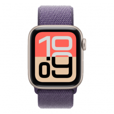 Apple Watch SE 3 GPS, 40mm Starlight Aluminum Case with Purple Fog Sport Loop