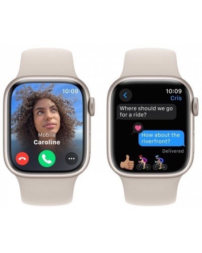 Apple Watch Series 9 41mm GPS Starlight Aluminum Case with Starlight Sport Band (M/L) MR8U3
