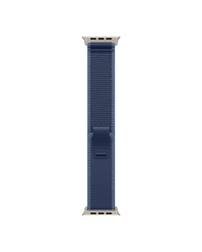 Apple Watch Ultra 3 GPS + Cellular, 49mm Natural Titanium Case with Blue/Bright Blue Trail Loop - M/L (MEWU4)