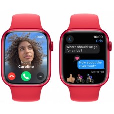 Apple Watch Series 9 41mm GPS (PRODUCT)RED Aluminum Case with Red Sport Band (M/L) MRXH3