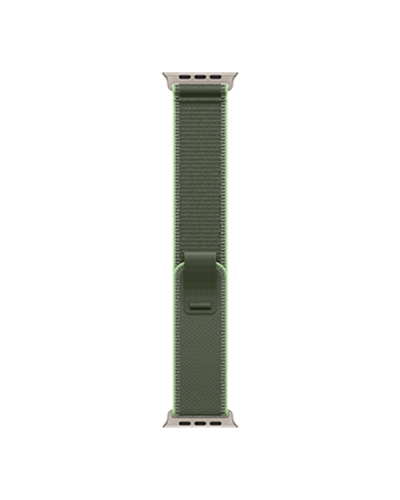 Apple Watch Ultra 3 GPS + Cellular, 49mm Natural Titanium Case with Green/Neon Trail Loop - S/M