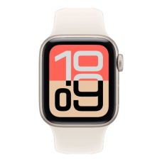 Apple Watch SE 3 GPS, 40mm Starlight Aluminum Case with Starlight Sport Band - M/L (MEH54)