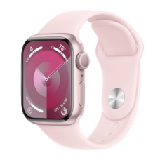Apple Watch Series 9 41mm GPS Pink Aluminum Case with Light Pink Sport Band (M/L) MR943
