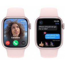 Apple Watch Series 9 41mm GPS Pink Aluminum Case with Light Pink Sport Band (M/L) MR943