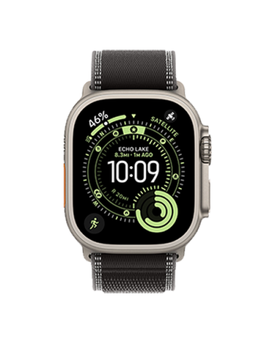 Apple Watch Ultra 3 GPS + Cellular, 49mm Natural Titanium Case with Black/Charcoal Trail Loop - M/L