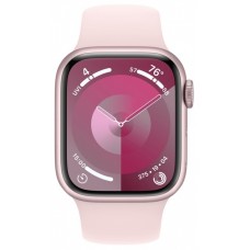 Apple Watch Series 9 45mm GPS Pink Aluminum Case with Light Pink Sport Band (M/L) MR9H3