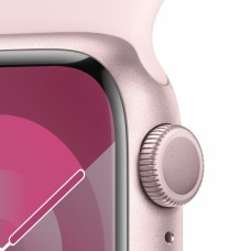 Apple Watch Series 9 45mm GPS Pink Aluminum Case with Light Pink Sport Band (M/L) MR9H3