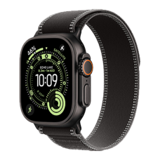 Apple Watch Ultra 3 GPS + Cellular, 49mm Black Titanium Case with Black/Charcoal Trail Loop - M/L (MF1H4)