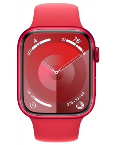 Apple Watch Series 9 45mm GPS (PRODUCT)RED Aluminum Case with Red Sport Band (M/L) MRXK3
