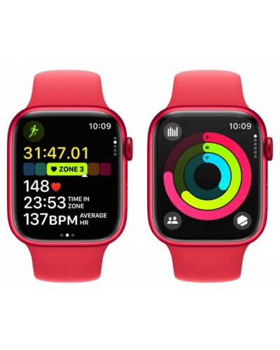 Apple Watch Series 9 45mm GPS (PRODUCT)RED Aluminum Case with Red Sport Band (M/L) MRXK3