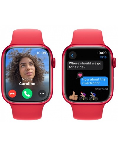Apple Watch Series 9 45mm GPS (PRODUCT)RED Aluminum Case with Red Sport Band (M/L) MRXK3