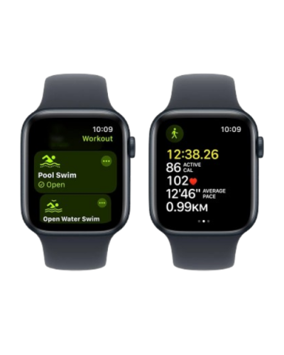 Apple Watch Series SE 2024 GPS 40mm Midnight Aluminium Case with Midnight Sport Band - S/M (MXE73)
