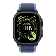Apple Watch Ultra 3 GPS + Cellular, 49mm Black Titanium Case with Blue/Bright Blue Trail Loop - S/M