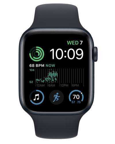 Apple Watch SE 2 44mm Midnight Aluminium Case with Midnight Sport Band (MNK03) бу