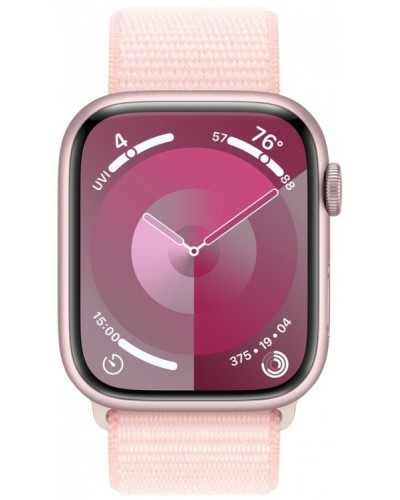 Apple Watch Series 9 GPS 41mm Pink Aluminum Case with Light Pink Sport Loop (MR953)