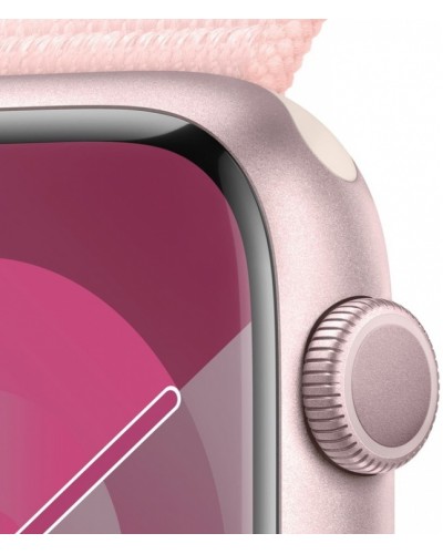 Apple Watch Series 9 GPS 41mm Pink Aluminum Case with Light Pink Sport Loop (MR953)