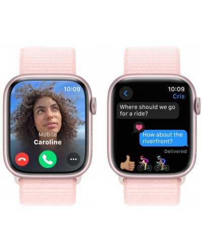 Apple Watch Series 9 GPS 41mm Pink Aluminum Case with Light Pink Sport Loop (MR953)