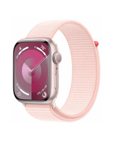 Apple Watch Series 9 GPS 41mm Pink Aluminum Case with Light Pink Sport Loop (MR953)