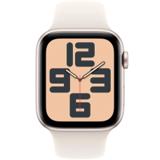 Apple Watch Series SE 2024 GPS 44mm Starlight Aluminium Case with Starlight Sport Band - S/M (MXEU3)