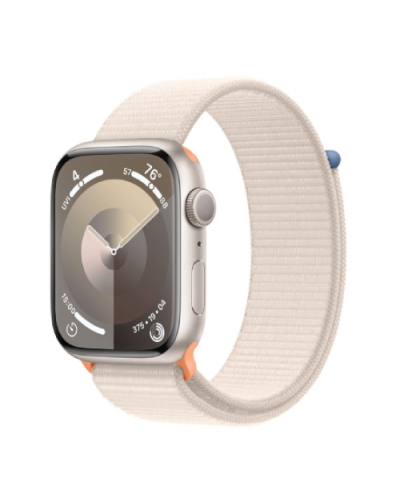 Apple Watch Series 9 GPS 45mm Starlight Aluminum Case with Starlight Sport Loop (MR983)