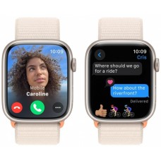 Apple Watch Series 9 GPS 45mm Starlight Aluminum Case with Starlight Sport Loop (MR983)