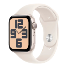 Apple Watch Series SE 2024 GPS 44mm Starlight Aluminium Case with Starlight Sport Band - M/L (MXEV3)